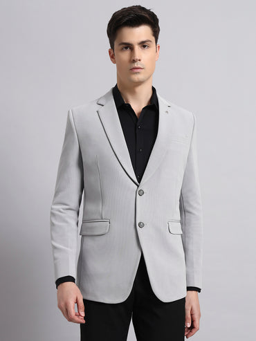 Men’s Slim Fit Grey Single-Breasted Casual and Party Wear Blazer
