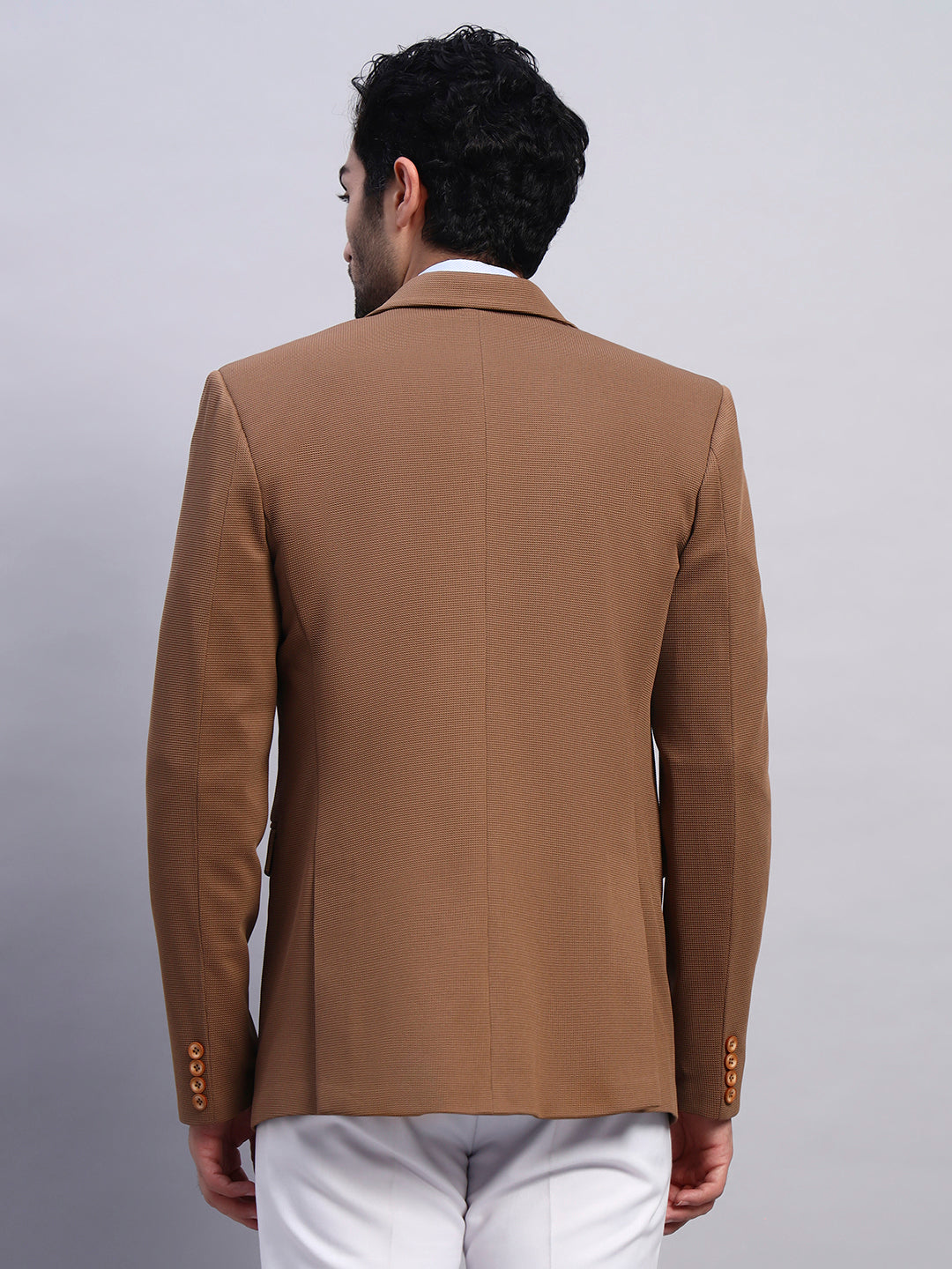 Men’s Brown Slim Fit Single-Breasted Office and Party Wear Blazer