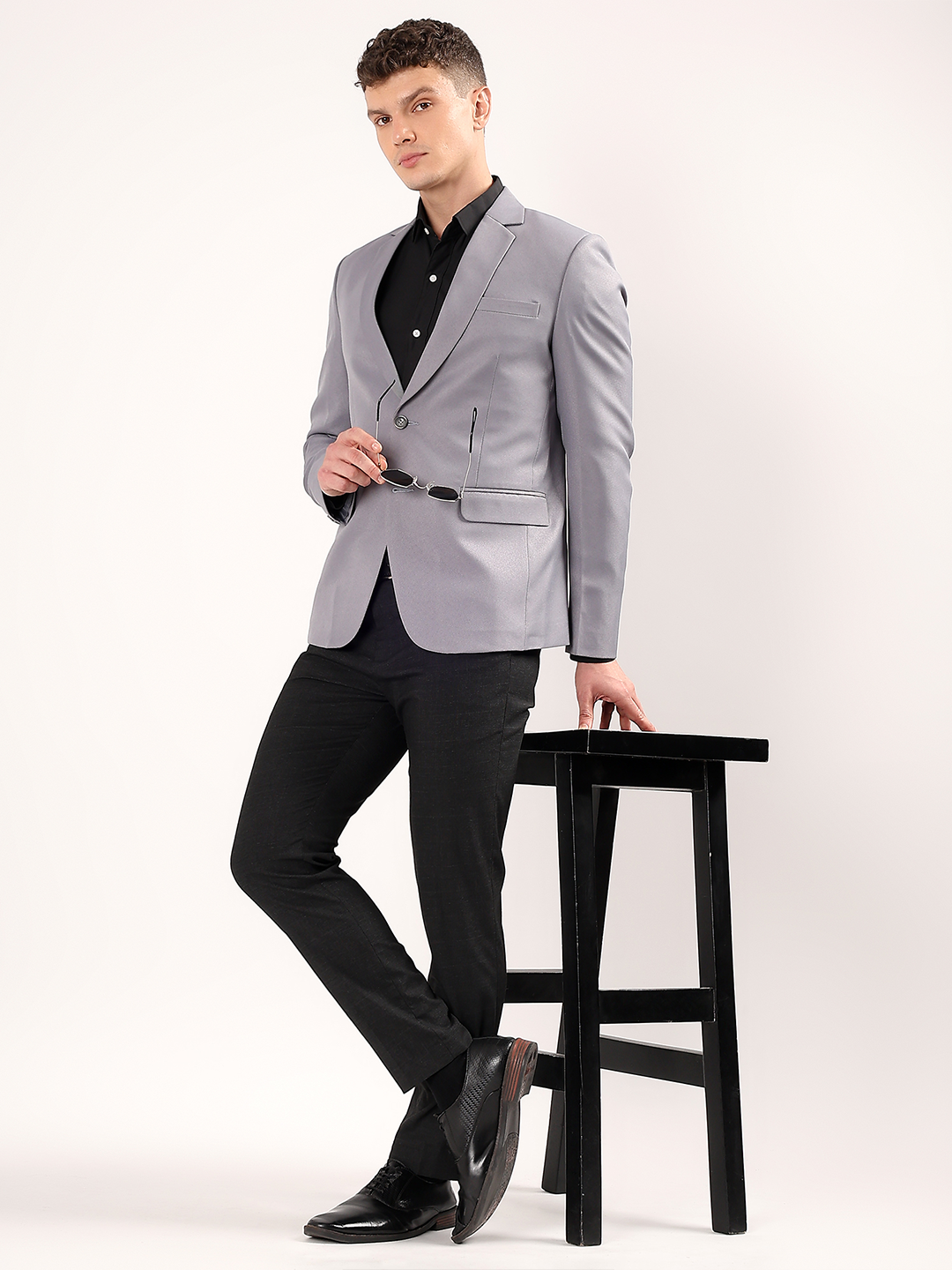 Men's Slim Fit Spanish Grey Formal, Business & Casual Wear Blazer