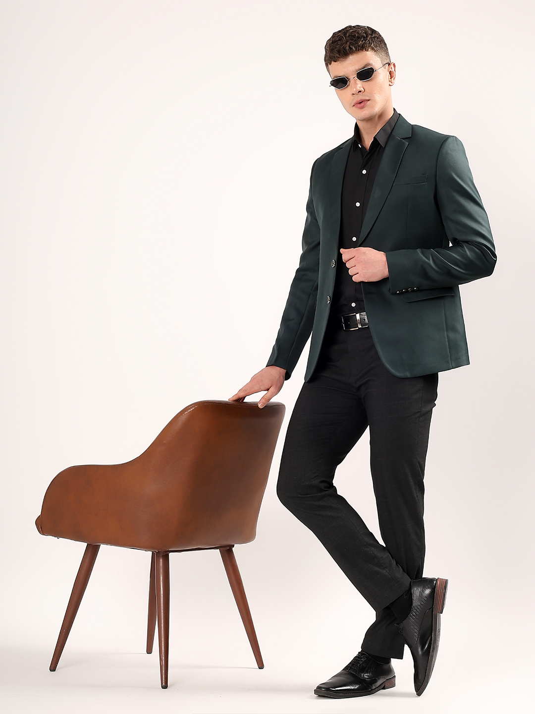 Men's Slim Fit Green Formal, Business & Casual Wear Blazer