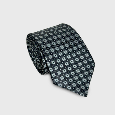Darelooks Men's Classic Tie (Black & White)