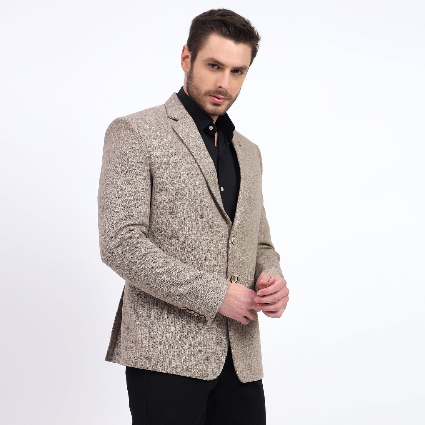 Upgrade your style with DareLooks premium brown tweed blazer