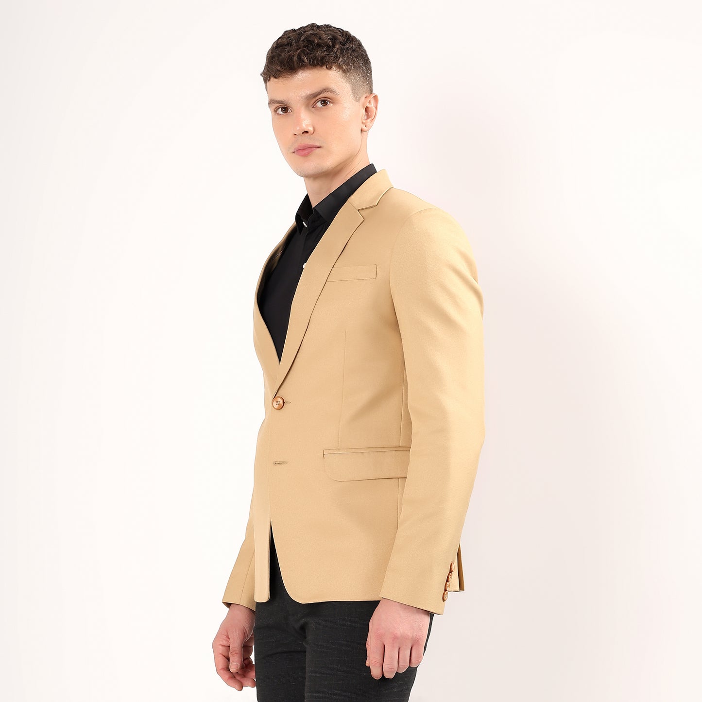 Folded Darelooks men's beige blazer elegant and versatile perfect for polished weekend or business looks