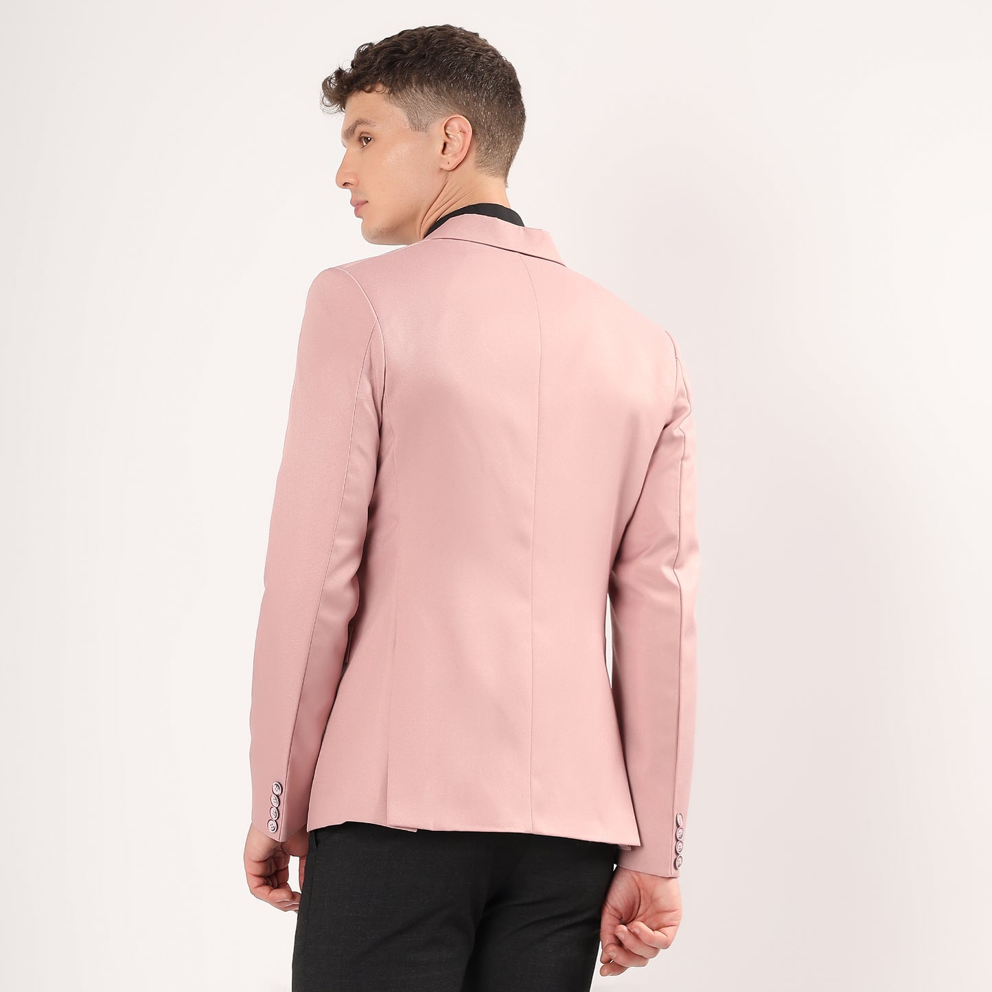 pastel pink polyester fabric soft lightweight, and ideal for daytime events and brunches