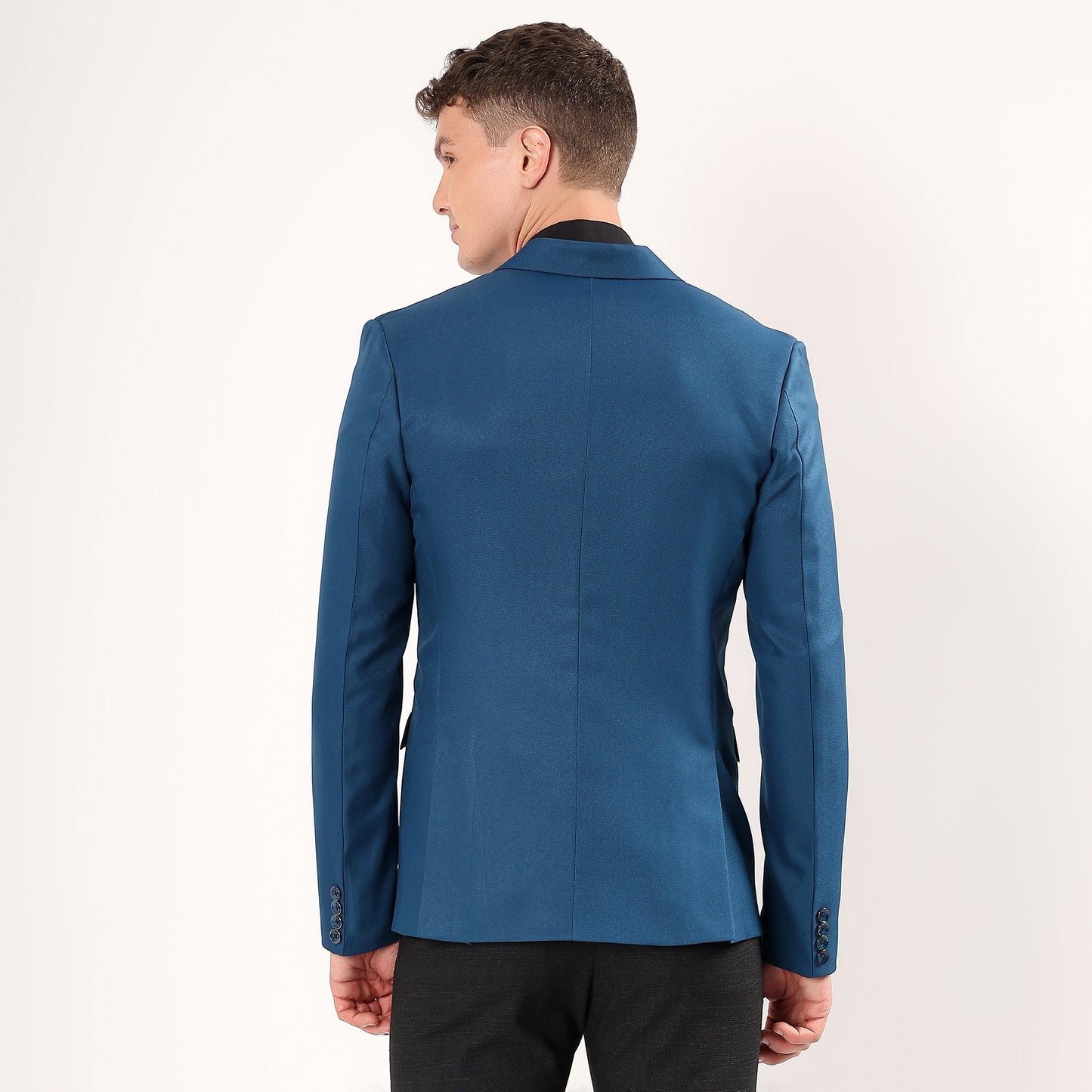 polyester in bold peacock green durable yet lightweight for all day wear