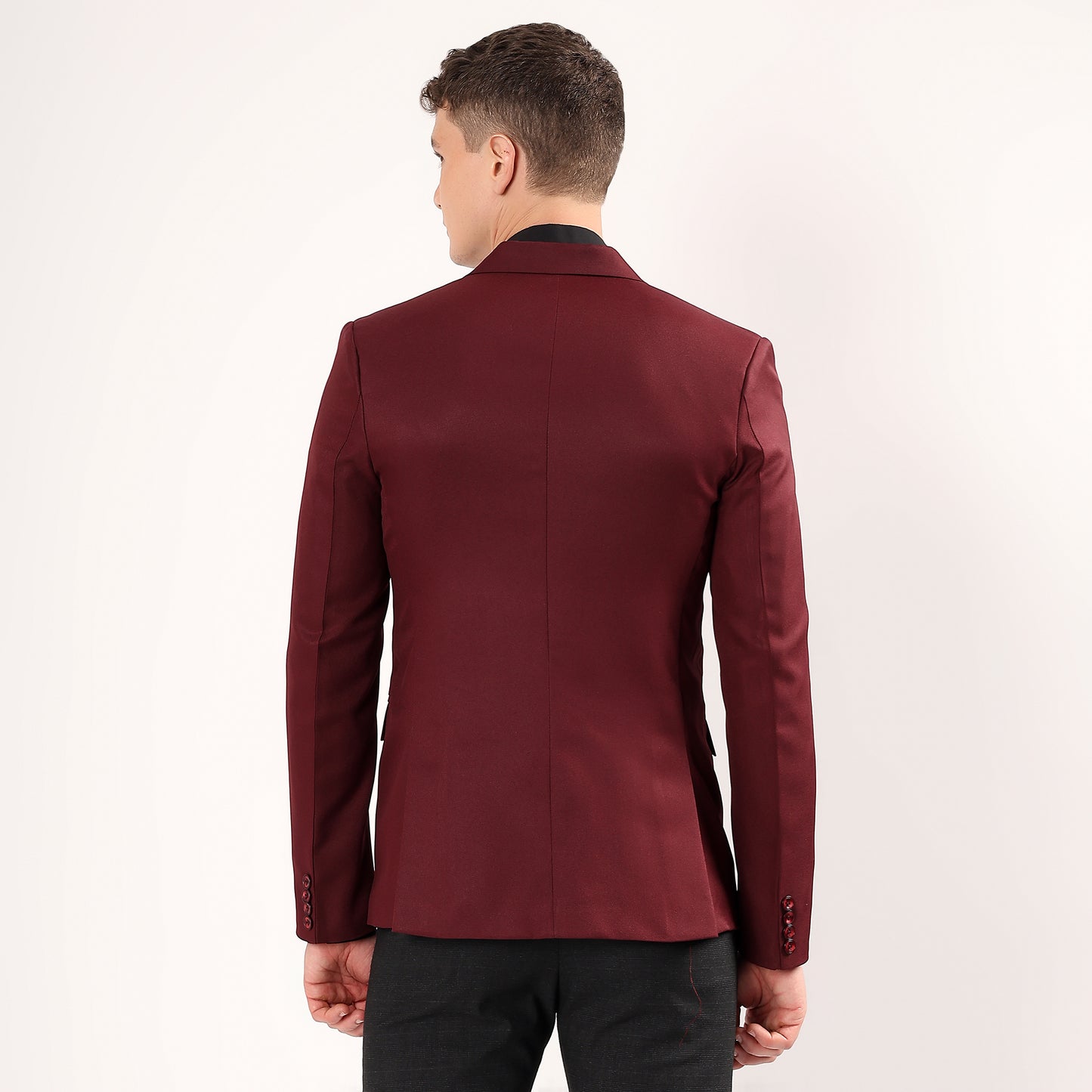 Rich wine colored wrinkle resistant polyester soft durable fabric ideal for formal gatherings