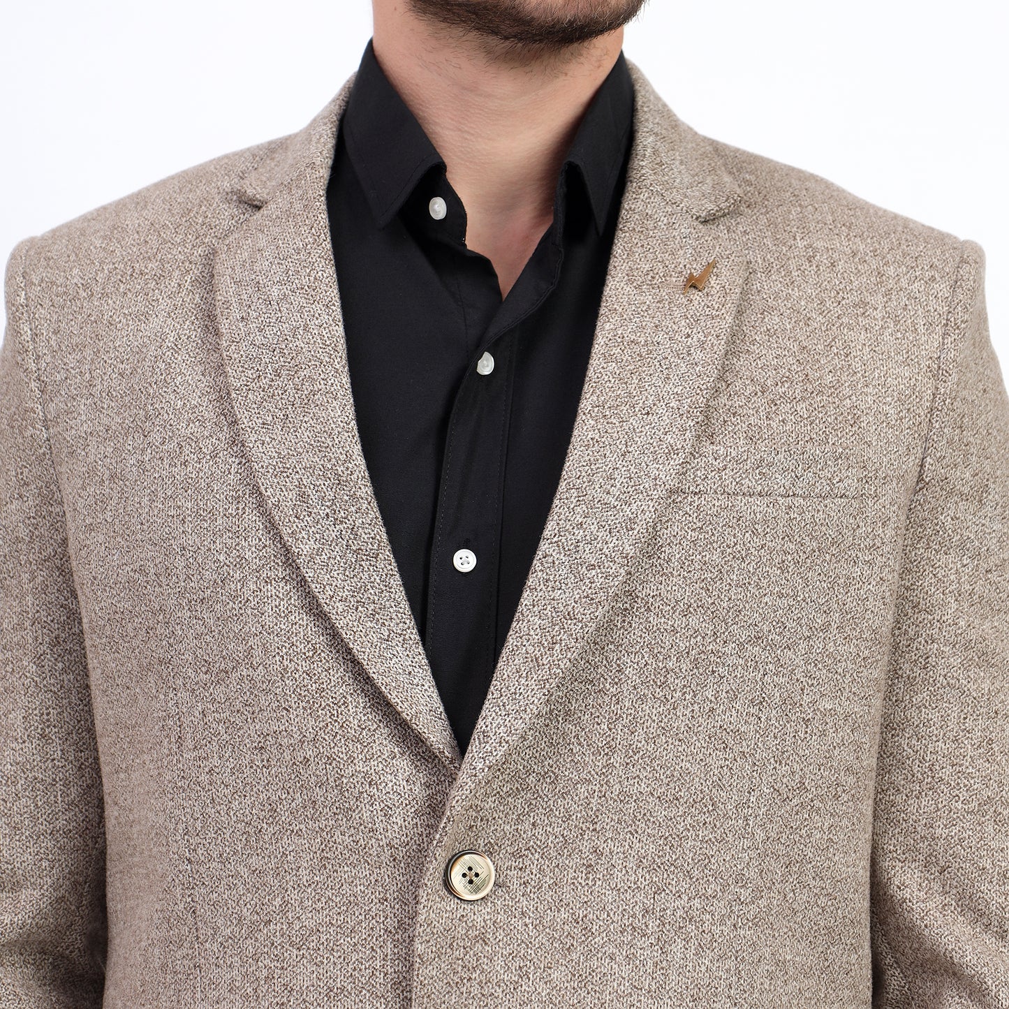 DareLooks stylish brown tweed blazer ideal for all occasions