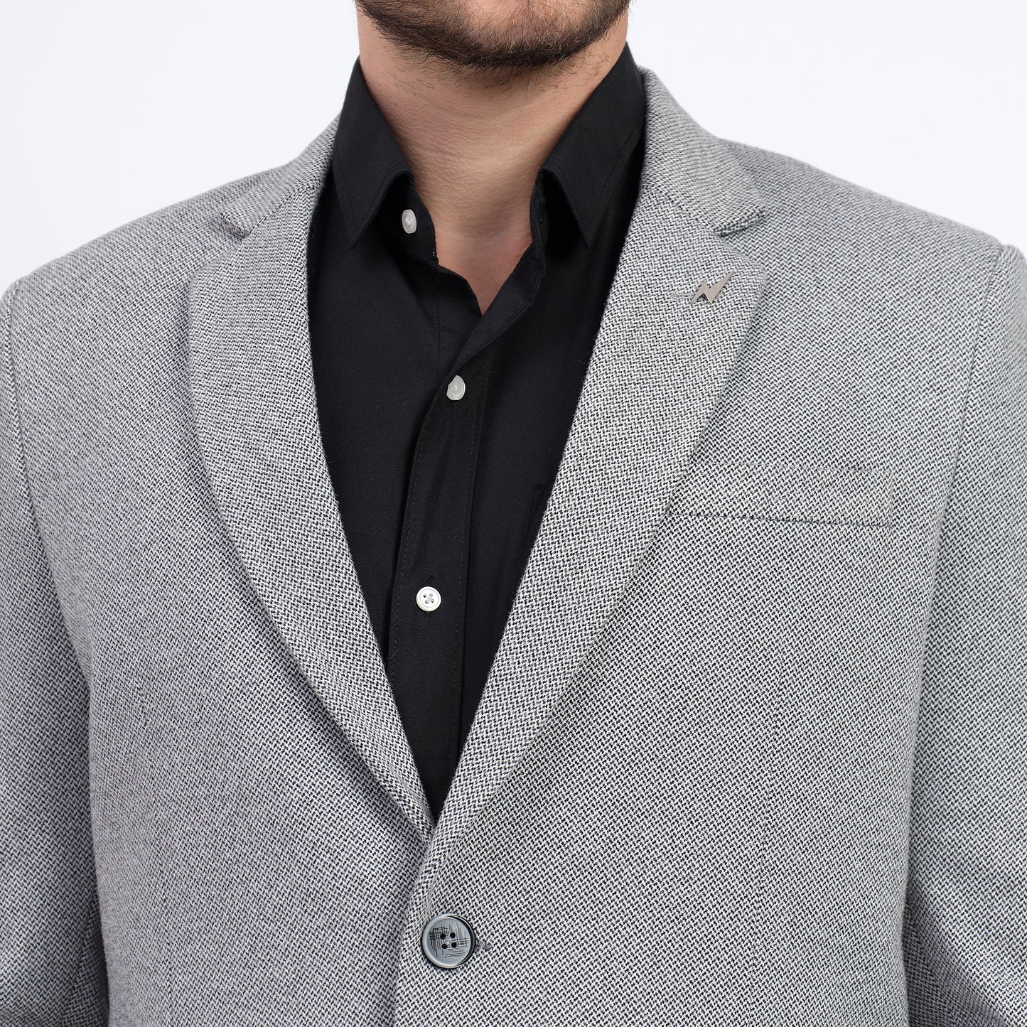 DareLooks men's light gray tweed blazer modern and sleek