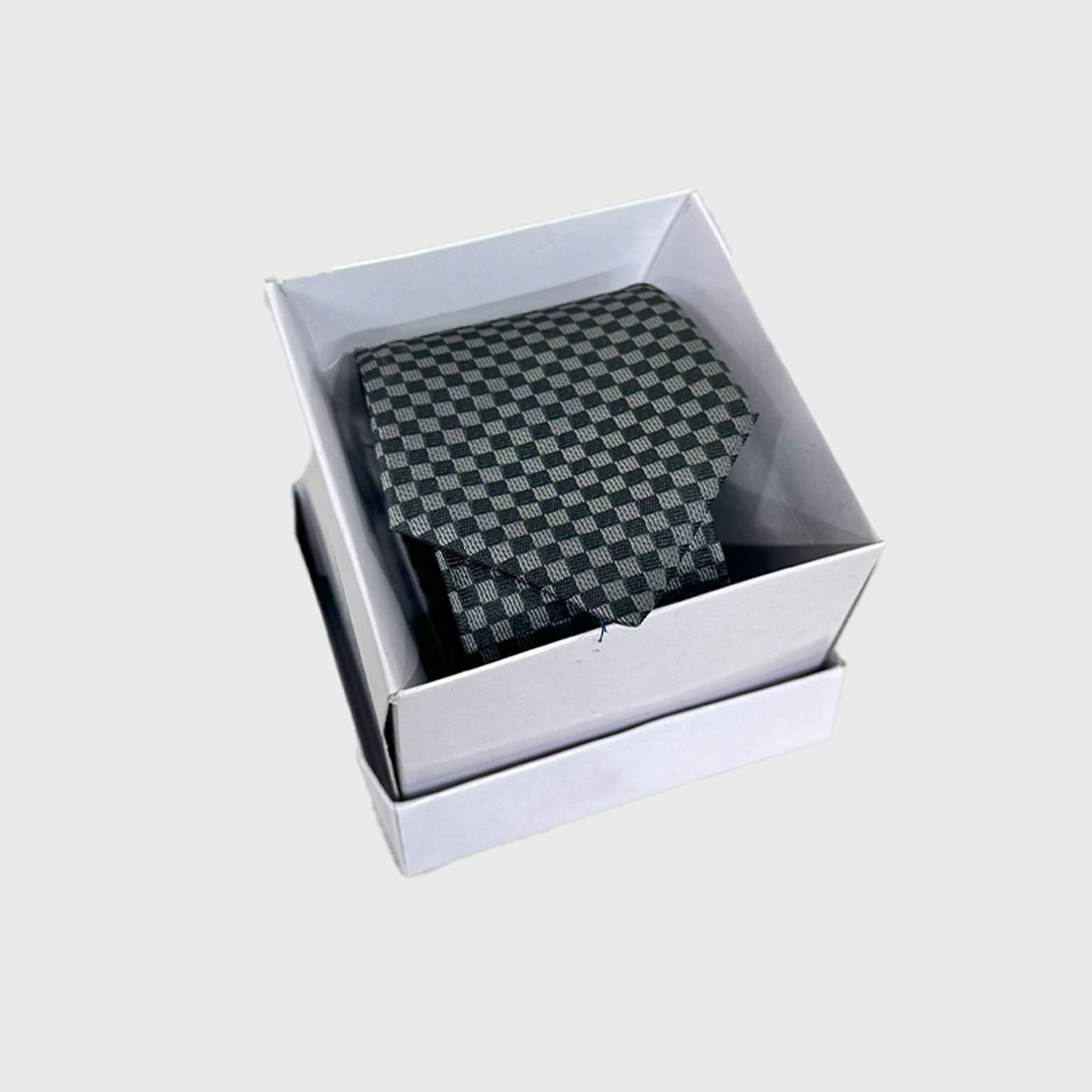 DareLooks Gray Tie Premium Textured Cotton for Men