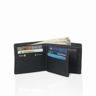 black wallet for an elegant multiple card slots and bill compartments to suit your needs.