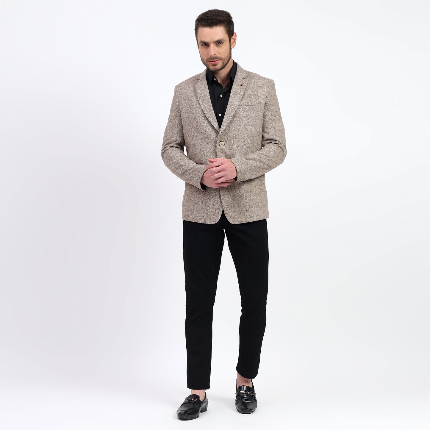 DareLooks men's brown tweed blazer classic and sophisticated
