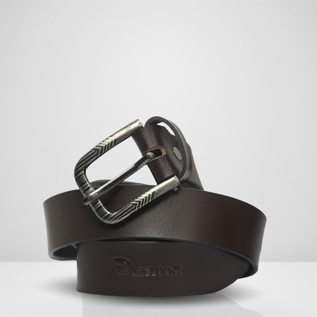 Men’s Dark Brown Genuine Leather Belt DareLooks