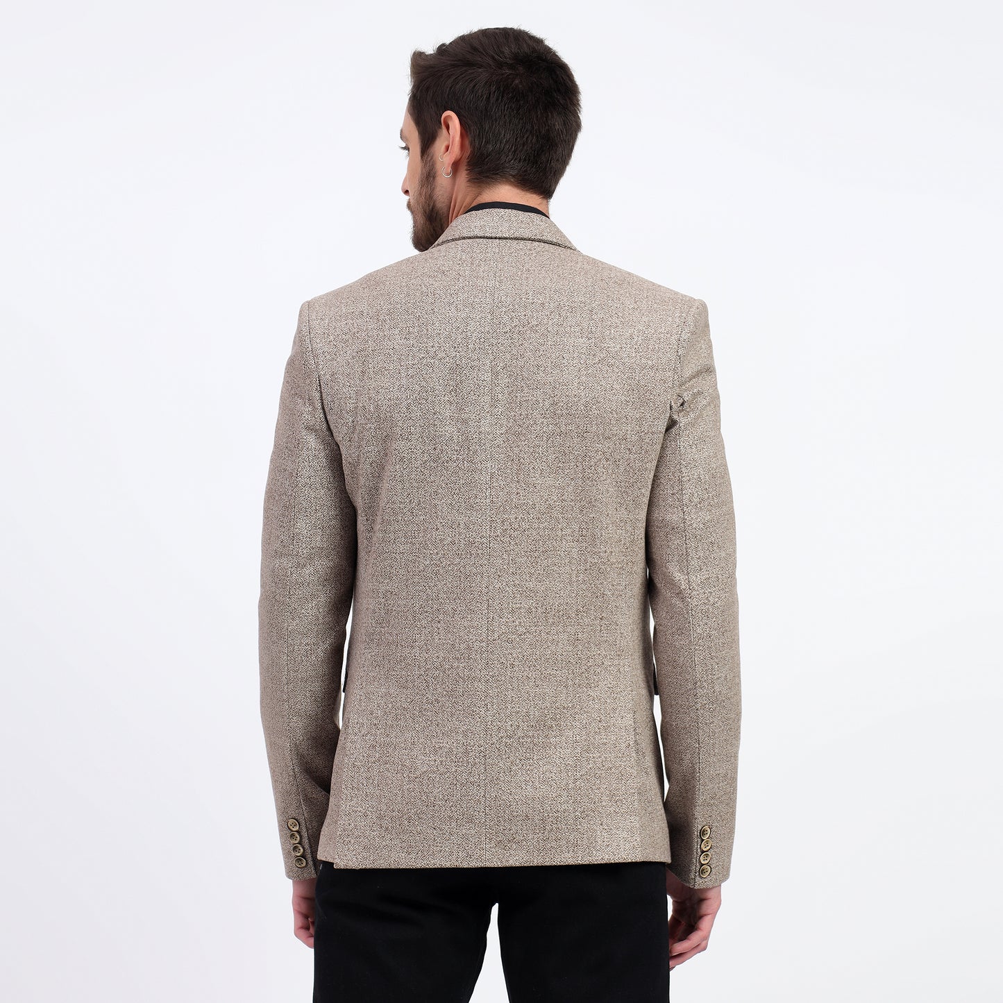 DareLooks brown tweed blazer perfect for formal and casual wear