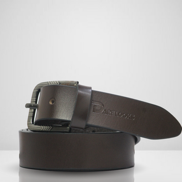 Premium Dark Brown Leather Belt for Men DareLooks