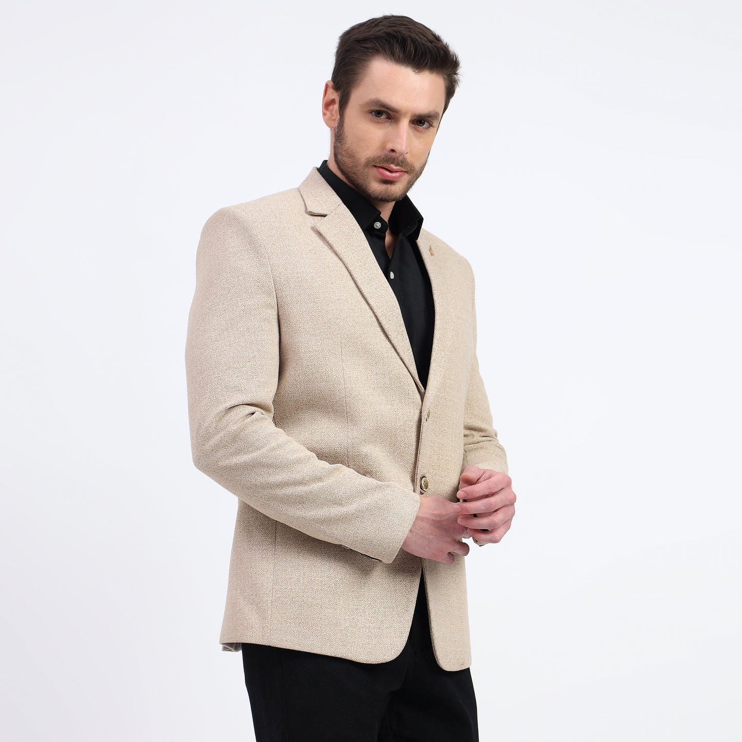 DareLooks light brown tweed blazer perfect for all occasions