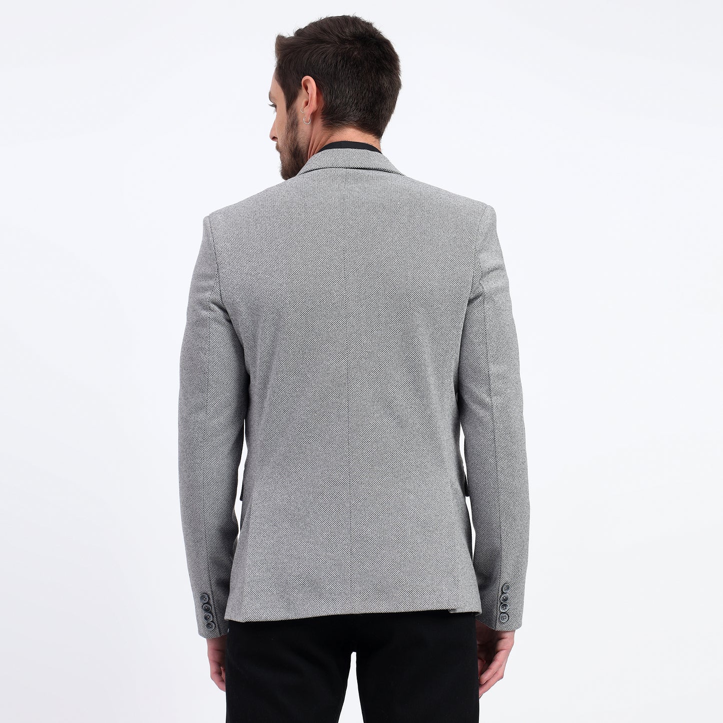 DareLooks classic light gray tweed blazer perfect for all occasions