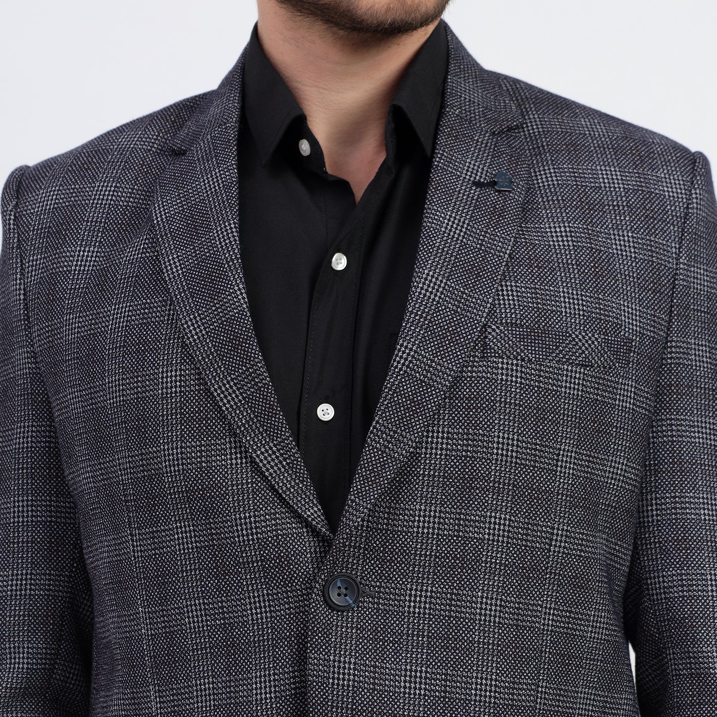 DareLooks check blue tweed blazer a statement of timeless fashion