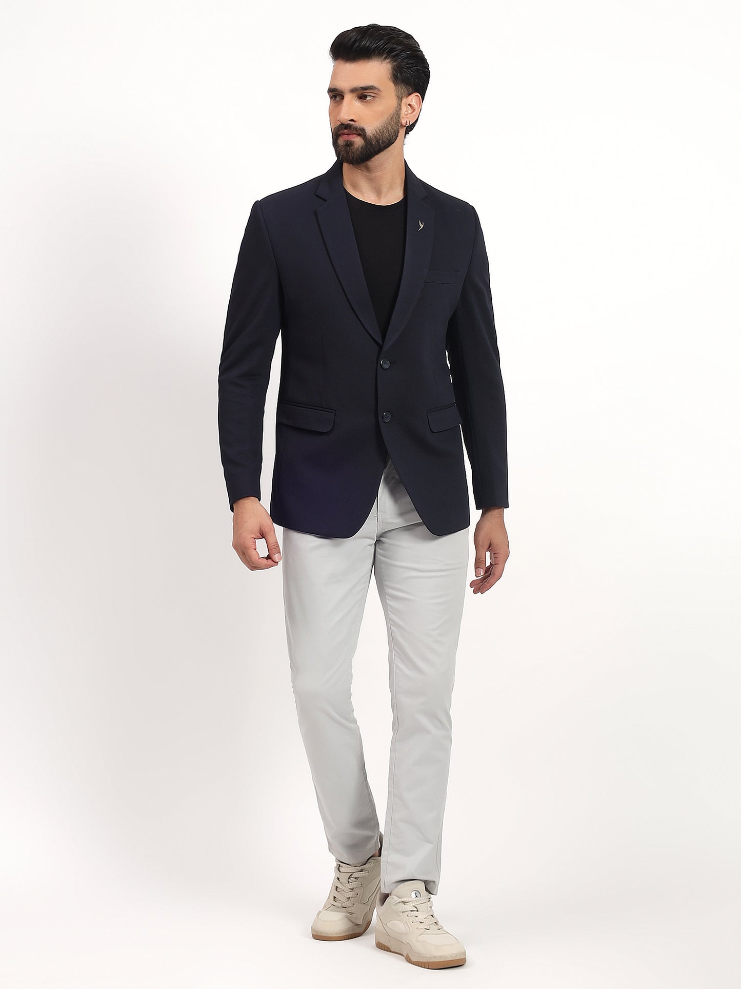 Men’s Navy Blue Casual Blazer – Smart Everyday Style