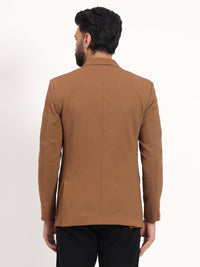 Men’s Camel Brown Stretchable Casual Blazer – Fresh Modern Style
