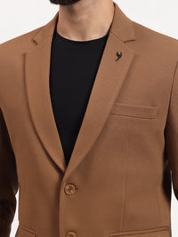 Men’s Camel Brown Stretchable Casual Blazer – Fresh Modern Style