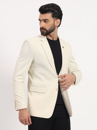 Men’s Beige Stretchable Casual Blazer – Clean Everyday Style
