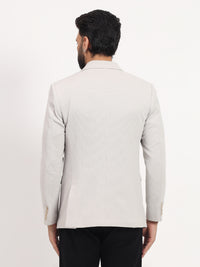 Men’s Off-White Stretchable Casual Blazer – Elegant Modern Style