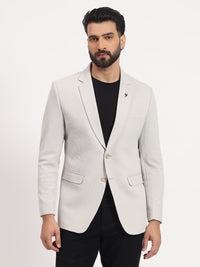 Men’s Off-White Stretchable Casual Blazer – Elegant Modern Style