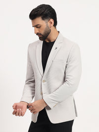Men’s Off-White Stretchable Casual Blazer – Elegant Modern Style