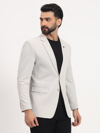 Men’s Off-White Stretchable Casual Blazer – Elegant Modern Style