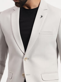 Men’s Off-White Stretchable Casual Blazer – Elegant Modern Style