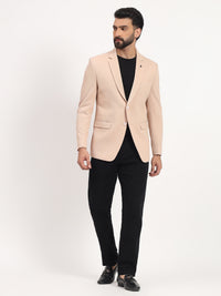 Men’s Warm Peach Stretchable Casual Blazer – Fresh Modern Style