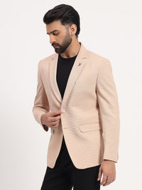 Men’s Warm Peach Stretchable Casual Blazer – Fresh Modern Style