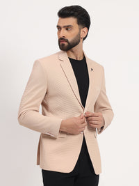 Men’s Warm Peach Stretchable Casual Blazer – Fresh Modern Style
