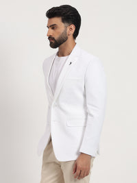 Men’s White Stretchable Casual Blazer – Clean Modern Style