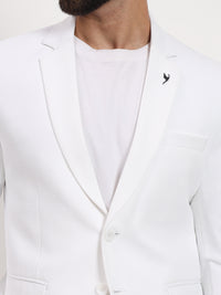 Men’s White Stretchable Casual Blazer – Clean Modern Style