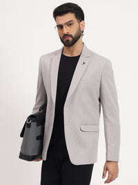 Men’s Grey Stretchable Casual Blazer – Modern Everyday Style