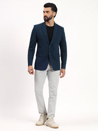Men’s Peacock Green Stretchable Casual Blazer – Bold Modern Style