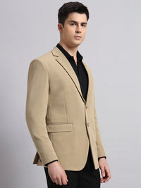 Men’s Slim Fit Beige Single-Breasted Casual and Party Wear Blazer