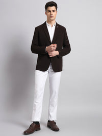 Men’s Slim Fit Brown Single-Breasted Casual and Party Wear Blazer