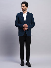 Men’s Peacock Green Slim Fit Single-Breasted Office and Party Wear Blazer