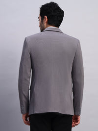 Men’s Grey Slim Fit Single-Breasted Office and Party Wear Blazer