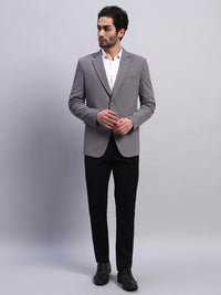 Men’s Grey Slim Fit Single-Breasted Office and Party Wear Blazer