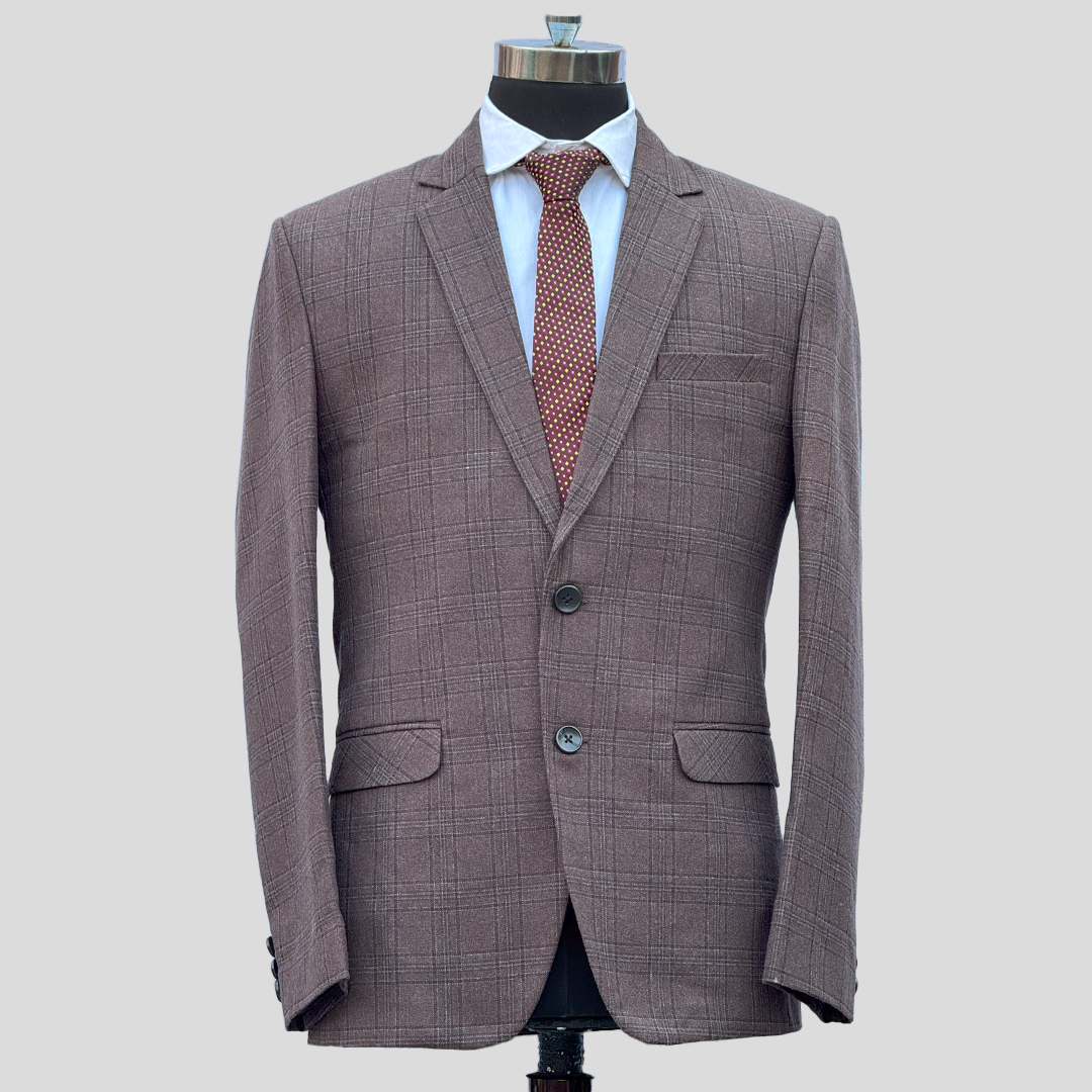 Darelooks Ceder Brown Woolen Blazer For Men's