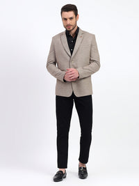 Darelooks Men's Classic Tweed Blazer for Office & Formal Wear (Dark Brown)