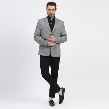 Darelooks Men's Gray Tweed Blazer