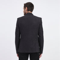 DareLooks Men's Shadow Gray Woolen Blazer