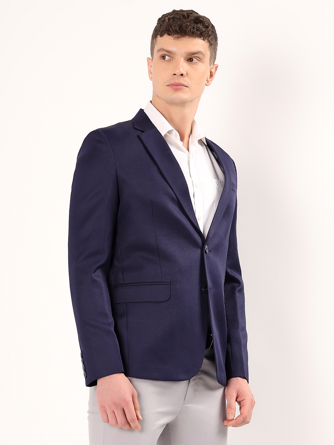 Men's Slim Fit Navy Blue Formal, Business & Casual Wear Blazer