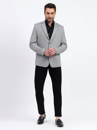 Darelooks Men's Classic Tweed Blazer for Office & Formal Wear (Gray)