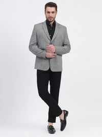 Darelooks Men's Classic Tweed Blazer for Office & Formal Wear (Dark Gray)