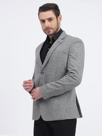 Darelooks Men's Classic Tweed Blazer for Office & Formal Wear (Dark Gray)